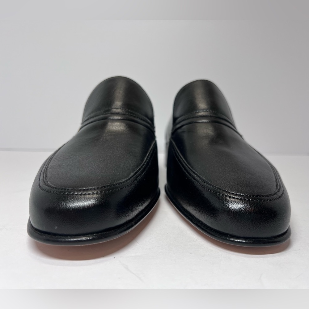 Bally size 9 men’s slip on loafers black leather Switzerland Sligo NWOT - Picture 5 of 15